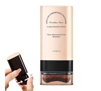 Face Foundation Stick - Hydration Boost Makeup for Coverage, Multi Functional Contour with Attached Brush, Natural Skin Tone Stick for Cheeks Jawline Highlight Nose Lips, 0.35oz