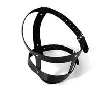 Face Harness Fetish BDSM Mask,Leather Smell Slave Bondage Hood,Adult Sex Toys for Couples,Sm Restraints Black One Size