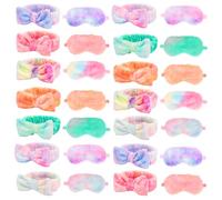 Face Headband 8Pcs Bow Hair Band Cute soft Facial Makeup Head Band for Face Washing Shower Skin Fluffy Spa Headband Coral Fleece Wraps for Woman Girl 8 Color Slumber Party Supplies