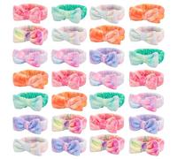 Face Headband 8Pcs Bow Hair Band Cute soft Facial Makeup Head Band for Face Washing Shower Skin Fluffy Spa Headband Coral Fleece Wraps for Woman Girl 8 Color Slumber Party Supplies