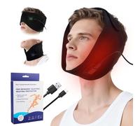 Face Heating Pad for TMJ Relief and Jaw Comfort, USB-C Heated Wrap with 3 Heat Levels 45-60℃, 10s Fast Heating Mask for Soothing Warmth, Facial Muscle Relaxation and Jaw Support