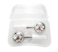Face Ice Balls - Stainless Steel Neck Eye Cooling Globes | Cooling Facial Therapŷ Reusable Ice Globe Design Helps Reduce Puffiness smooth skin Massage Easy Beauty Routine Search Term