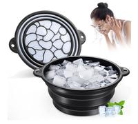 Face Ice Bath Bowl - Silicone Foldable Facial Ice Therapy Basin with Built-in Ice Tray, Cold Plunge Bowl for Skin Tightening, Puffiness Relief & Glowing Skin, Idea for Home & Travel