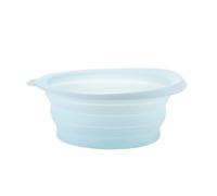 Face Ice Bath Bowl with Built-in Ice Tray, Collapsible Silicone Face Bowl for Ice Cold Plunge Therapy, Portable I ce Fac e Bow l for Skin Tightening, Acne Relief & Facial Spa at Home (Light Blue)