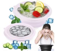 Face Ice Bath Bowl With Built-In Ice Tray, Silicone Ice Bowl Facial Folding Washbasin for Cold Plunge Therapy, Skin Tightening & Acne Relief, Reusable Ice Cubes Portable Spa Tool for Home & Travel