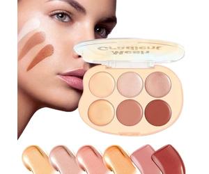 Face Illuminator - 6 Colors Cream Highlight Set, Long Lasting Radiant Makeup | Waterproof Contour Kit for Women Mature Skin Stage Party Artist runways Studio Professional Cosplay Events Live Pro