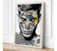 Face in Fragments Canvas Wall Art Print 18x12 Inch
