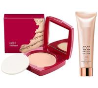 Face It Compact, Pearl, 9 g & CC Cream Mini, 01 - Beige, Light Face Makeup with Natural Coverage, SPF 30 - Tinted Moisturizer to Brighten Skin, Conceal Dark Spots, 9 g