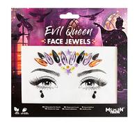 Face Jewels by Moon Terror | Evil Queen | Festival Face Body Gems, SFX Make up, Crystal Make up Eye Glitter Stickers, Temporary Tattoo Jewels, Special Effects Make up