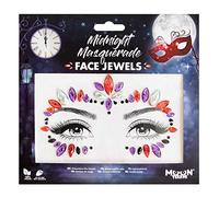 Face Jewels by Moon Terror | Midnight Masquerade | Festival Face Body Gems, SFX Make up, Crystal Make up Eye Glitter Stickers, Temporary Tattoo Jewels, Special Effects Make up