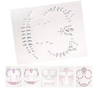 Face Jewels Stickers Resin Paper 6 Sheets Halloween Temporary