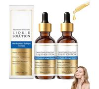 Face Lift Serum, Liquid Solution, Anti-Aging Serum Essence Oil With Peptide & Collagen, Reduce Fine Lines, Moisturizing And Firming, Lifting & Restoring Skin Elasticity For All Skin Types (2PC)