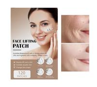 Face Lift Tape, 120 Pieces Elastic Patch Kit with Firming Feature, Waterproof Lifting Adhesive, Support Tool with Invisible Style, Skin Tightener for Home and Gym Travel and Work