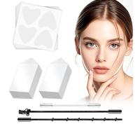 Face Lift Tape - Invisible Facial Lifting Tape & Skin Smoothing Patches Kit for Instant Tightening Double Chin,Neck & Forehead Wrinkles, Waterproof 50 +24 Pcs