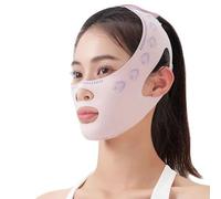 Face Lifting Device - Double Chin Strap For Firming | Breathable Adjustable Face Slimmer Bandage Usage Scenario Nasolabial Fold Removal Masseter Massage Daily Night Care Skin-Friendly Wome
