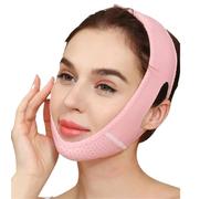 Face Lifting Mask Adjustable Face Slimming Strap Jaw Jawline Shaper Chin V Line Lifting Mask for Sleeping(Pink)