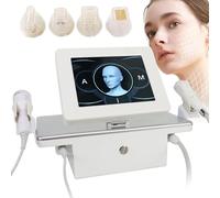 Face Lifting Microneedle RF Skin Tighten Machine, Electric Fractional Compress Ice Cold Machine, Microneedling Machine with 2 Handles, Stretch Mark Removal Skin, for Wrinkle Removal
