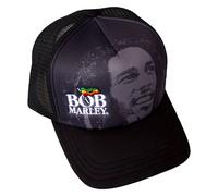 Face Logo Trucker Cap Bob Marley Black One Size