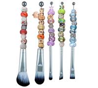 Face Makeup Brush Set | 5 Piece Blending and Contour Tool - Beads Face Makeup Brushes - for Blush, Fixer, Bronzer Powder, Beauty and for Beauty