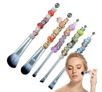 Face Makeup Brush Set - 5 Pieces Makeup Tool - Brush Kit with Beads | for Blush, Fixer, Bronzer Powder, Beauty and Home