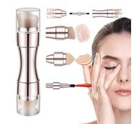 Face Makeup Brushes | 4 In 1 End Applicator,Travel Facial Makeup Lip Brush | For Liquid Blush Powder Eyebrow Concealer Women Girls Beginners Home E