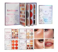 Face Makeup Palette | 45 Colors Multifunction Portable | Bookstyle Highlighter & Blush Palette | Daily Travel Dating Traveling Photo Birthday