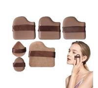 Face Makeup Puff - Luxury Super Soft Reusable Powder Puff Set With Contoured Edge Design | Professional Grade Beauty Tools For Women Home Foundation Contouring Girls Blending Travel Cosmetic Applicat