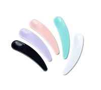 Face Mask Brush 200pcs Face Mask Applicator Mini Cosmetic Spatula Scoop Disposable Mask White Black Green Purple Plastic Spoon Makeup Tool 5.5cm For Cosmetic Makeup(Mixed colors)