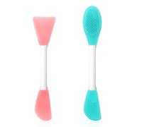 Face Mask Brush Applicator, 2 Pcs Reusable Silicone Facial Scrubber for Applying Skin Care Products Beauty Skincare Supplies Tool Massage Spatula for Clay, Cream, Gel, Mask Mud, Gentle Exfoliating