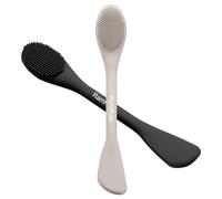 Face Mask Brush Applicator, Mask Brushes For Facials Cleansing & Exfoliating, Facial Clay Mask Applicator Tool Silicone Mask Spatula Cream Skincare For Apply Cream, Lotion, Mud, Clay (Black+Starlight)