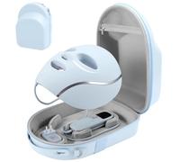 Face Mask Case Compatible with Shark CryoGlow LED, Detachable Molded Fixed Slots and Shock Absorbing EVA Liner, Protective Hard Shell with Handle and Adjustable Shoulder Strap, blue, Versatile