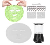 Face Mask Machine, DIY Fruit Vegetable Facial Mask Making Tool Facial Mask Machine Automatic Face Mask Machine Maker Machine Kit Skin Care Beauty Machine with Mask Mold for Home SPA Salon