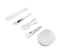 Face mask mixing bowl set, 5 pcs silicone portable kit | Silicone tool, spatula brush, measuring cup, for clay gel, home spa travel