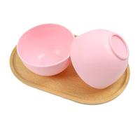 Face Mask Mixing Bowl Set Facial Skin Care Tools Kit Silicone Brush Applicator Spatula Measure Spoon Beauty Supplies(Pink Bowl)