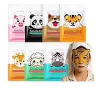 Face Mask Set, Skincare Animal Face Masks Gift Set - 7 Sheet Animals Face Mask For Moisturizing, Smoothing & Brightening, Improve Dullness, Face Masks Gifts For Kids Teenage Girls 7pcs