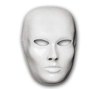 Face Mask Theatre White Plain Plastic