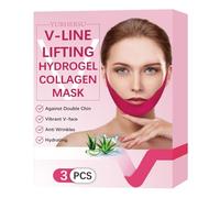 Face Mask V Line Face Lifting Chin Mask, Double Chine Reducer V Shape Face Tape Mask with Hyaluronic Acid Chin Contour Tightening Firming Face Lift Tape Mask For Women & Men Chin Mask Jawline Shape