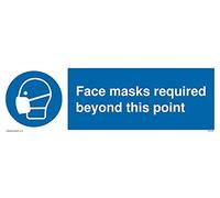 Face masks required beyond this point Sign - 300x100mm - L31