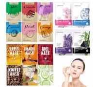 Face Masks Skincare, 16PCS Sheet Masks Multipack, Hydrating Soothing Nourishing Face Masks Beauty, Fruit Mask Set for Teenage Girls Women, Suitable for All Skin Types