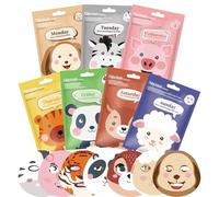 Face Masks Skincare - 7 Sheet Face Mask - Face Mask Set Hydrating and Smoothing Improve Dullness - Fun Animal Printed Facial Mask Gifts for Teenage Girls