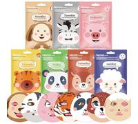 Face Masks Skincare, 7 Sheet Face Masks, Face Mask Set Deeply Hydrating and Smoothing, Facial Mask with Animal Patterns for Teenage Girls