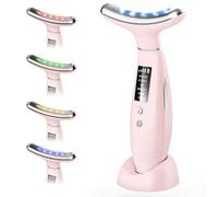 Face Massager, 6 Modes & 4 Intensity Levels Face Lifting Device, Neck Massage Skin Care Tool with Cooling for Skin Toning Beauty Devices Pink