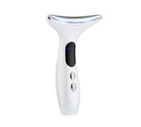 Face Massager，Anti-Wrinkle Face Device，Portable Skin Tightening Beauty Toning Device with 45 ±5°C Heat and 4 Massage Modes for SkinTightening & Neck Lifting EMS Face Toning Firming (White)