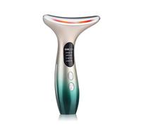 Face Massager，Anti-Wrinkle Face Device，Portable Skin Tightening Beauty Toning Device with 45 ±5°C Heat and 4 Massage Modes for SkinTightening & Neck Lifting EMS Face Toning Firming (Gradient Green)