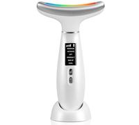 Face Massager, Anti-Wrinkle Face Device with 6 Modes and 4 LED Colors, Electric Skin Tightening Machine with 45±5°C Heat EMS for Lift Face Neck Eyes