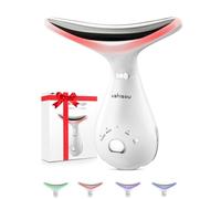 Face Massager Electric Facial Lifting: Skin Tightening Neck Lift Device 4 LED Colors - 3 Massage Modes 45°C Heat EMS Microcurrent Tightening Machine - Anti-Wrinkle Face Toning Firming for Women