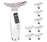 Face Massager, Face Toning Devices with 45±5°C for Electric Facial Device & Neck Massage, 3 Modes 7 Colors Anti-Wrinkle Face Device for Women White