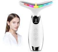 Face Massager Facial Lifting Device: 45°C Heating EMS Microcurrent with 7 Colors 3 Modes Electric Neck Beauty Massager Anti Wrinkle - Face Toning Firming Body Sculptor GuaSha Skin Tightening White