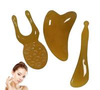 Face Massager | Three-Piece Manual Skin Care Muscle Scraper Made of Resin - Tool for Face Contouring | For Daily Bathroom Beauty Regime of Women and Men in Home Spa