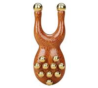 Face Massager Tool Wooden Brass Bead Lifting Sculpting Frog Massager | Eyes Face Lift Massage Wand for Body Leg Back Shoulder Home Travel Office Spa Fitness Morning